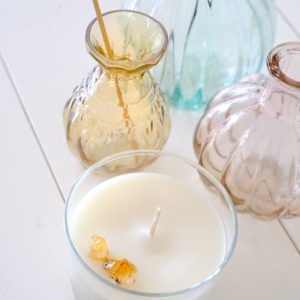 Sitrin Doğal Taşlı Sandal Aromalı Soya Mumu | Be4 Rituals