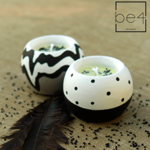 Desenli Beton Lavanta Aromalı Soya Mumu | Be4 Rituals