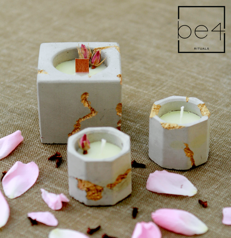 Beton Gül Aromalı Soya Mumu | Be4 Rituals