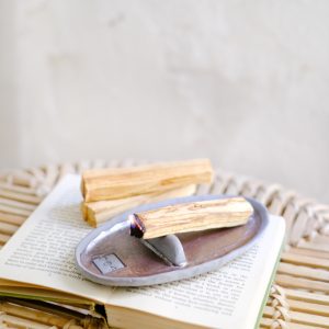 El Yapımı Rustik Seramik Tütsülük | Gri