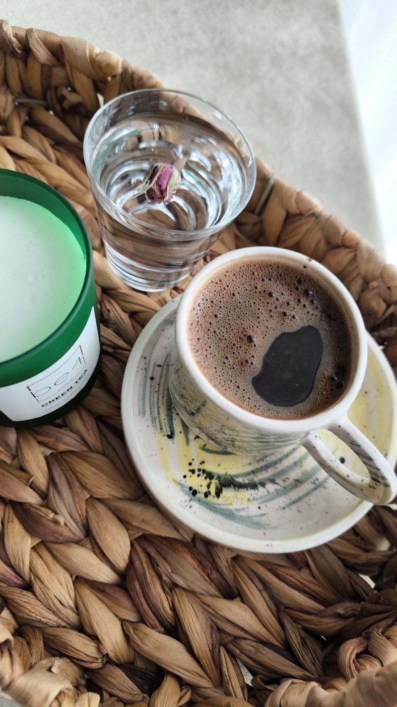 Yeşil Seramik Kahve Fincanı - Akış Koleksiyonu